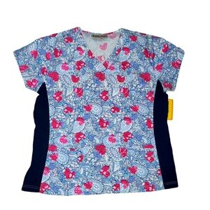 Green Tea NWT V-Neck Short Sleeve Pocketed Scrub Top 906